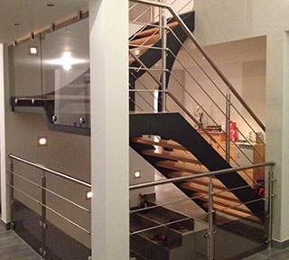 Montigny-lès-Metz escalier double limons design et moderne